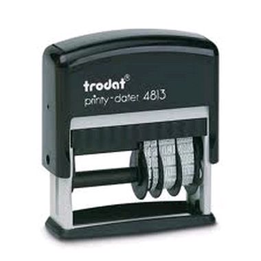Carimbo datador com texto Trodat 4813