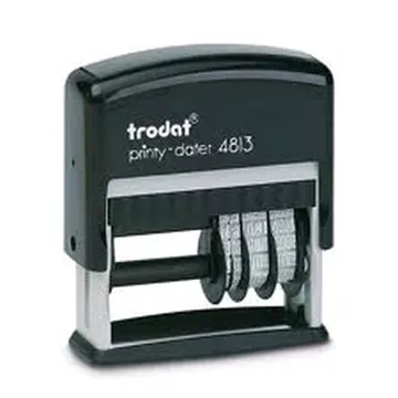 Carimbo datador com texto Trodat 4813